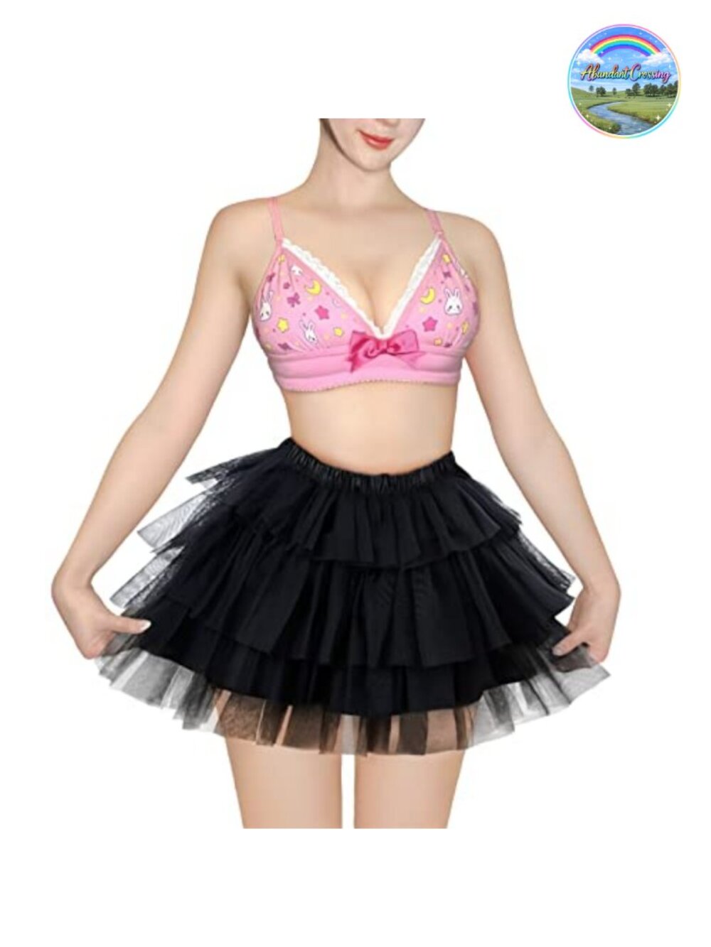 Women's Mesh Tulle Puffy Petticoat Tutu Ballet Bubble Skirt
